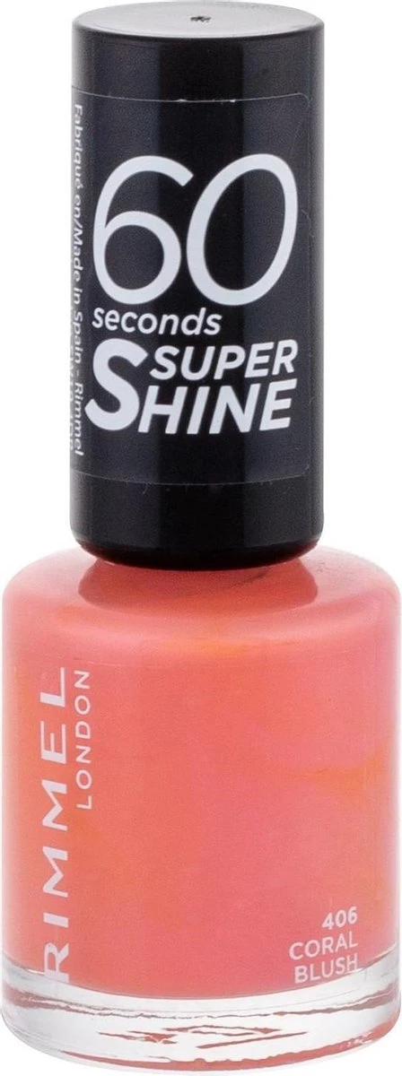 Rimmel 60 Seconds Nagellak - 406 Coral Blush Rimmel London Rimmel 60 Seconds Nagellak - 406 Coral Blush -Nagelbenodigdheden