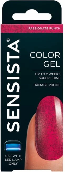 Sensista Color Gel Passionate Punch - Rood/roze Glitter 8 Sensista Color Gel Passionate Punch - Rood/roze Glitter -Nagelbenodigdheden 454x1200