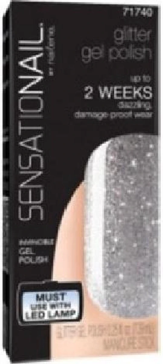 SensatioNail Gel Polish Silver Glitter - Gel nagellak - Zilver SensatioNail Gel Polish Silver Glitter - Gel Nagellak - Zilver -Nagelbenodigdheden 539x1200 1