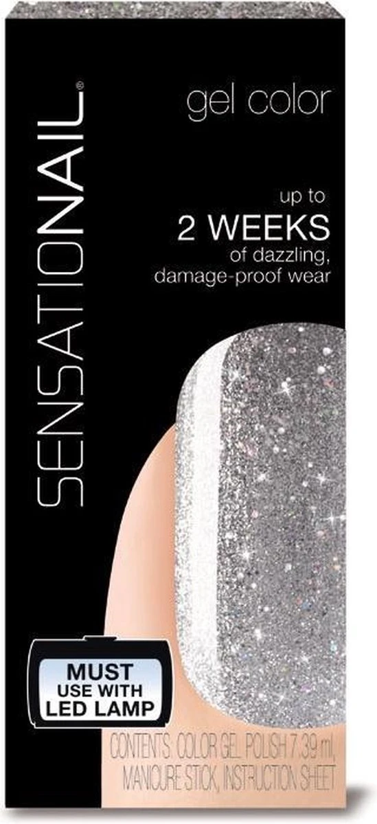 SensatioNail Gel Polish Silver Glitter - Gel nagellak - Zilver SensatioNail Gel Polish Silver Glitter - Gel Nagellak - Zilver -Nagelbenodigdheden