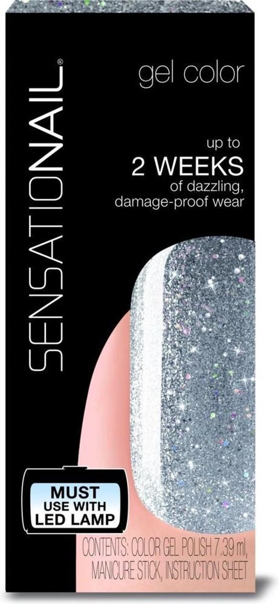 SensatioNail Gel Polish Silver Glitter - Gel nagellak - Zilver SensatioNail Gel Polish Silver Glitter - Gel Nagellak - Zilver -Nagelbenodigdheden 554x1200 2
