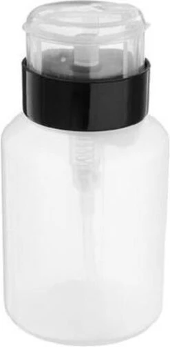 Merkloos Pompdispenser (mendapomp) - 210 Ml - Zwart - Ideaal Voor Vloeistof Binnen De Pedicure / Manicure / Nagelspecialiste /schoonheidssalon -Nagelbenodigdheden 589x1200 1