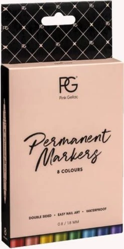 Pink Gellac - Permanent Marker Set - Nail-art Pennen - Set Van 8 Regenboogkleuren - Waterproof 5 Pink Gellac - Permanent Marker Set - Nail-art Pennen - Set Van 8 Regenboogkleuren - Waterproof -Nagelbenodigdheden 599x1200
