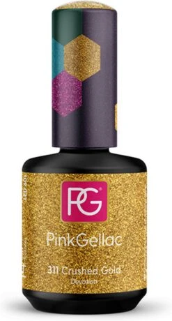 Pink Gellac - Crushed Gold - Gellak - Vegan - Goud - Glanzend - 15ml 6 Pink Gellac - Crushed Gold - Gellak - Vegan - Goud - Glanzend - 15ml -Nagelbenodigdheden 645x1200 11