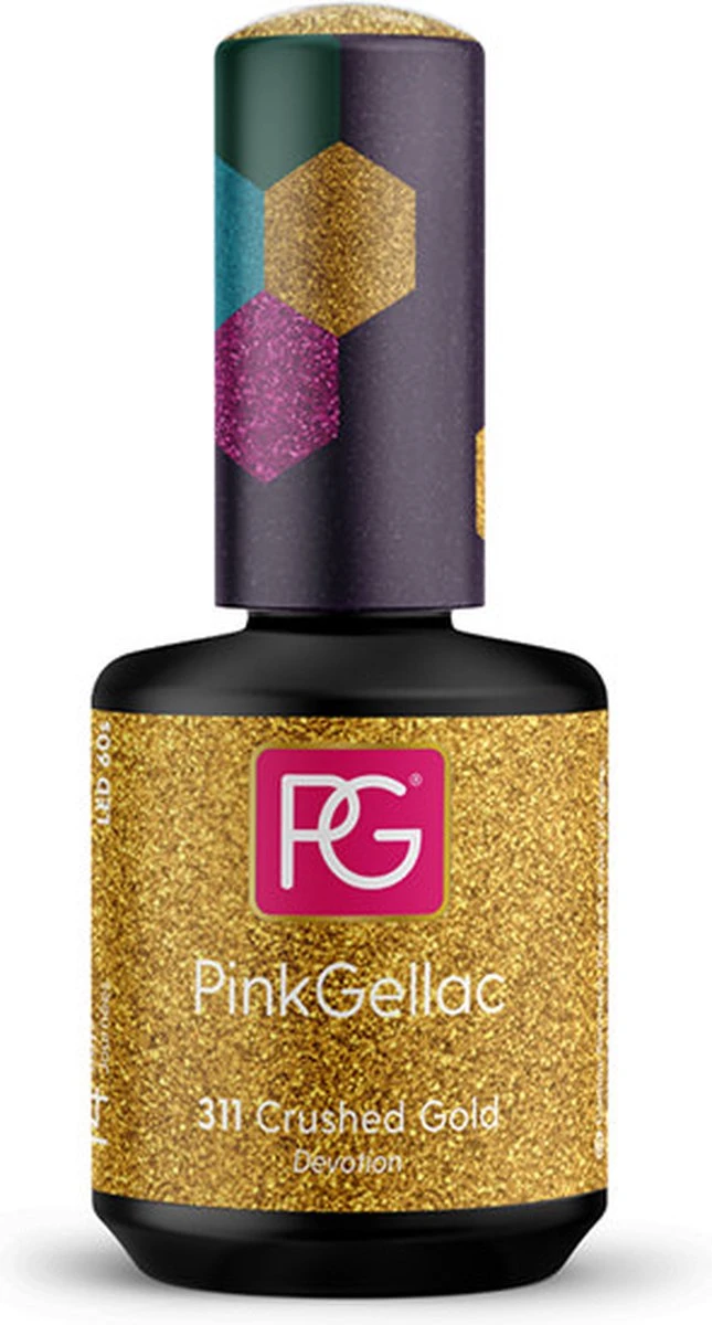 Pink Gellac - Crushed Gold - Gellak - Vegan - Goud - Glanzend - 15ml Pink Gellac - Crushed Gold - Gellak - Vegan - Goud - Glanzend - 15ml -Nagelbenodigdheden 645x1200 11