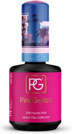 Pink Gellac - Florida Pink - Gellak - Vegan - Roze - Glanzend - 15ml 8 Pink Gellac - Florida Pink - Gellak - Vegan - Roze - Glanzend - 15ml -Nagelbenodigdheden 646x1200