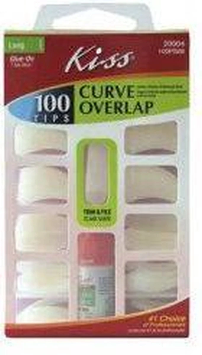 Kiss Nail & Lym Curve Overlap - 100 stuks - Nageltips Kiss Nail & Lym Curve Overlap - 100 Stuks - Nageltips -Nagelbenodigdheden