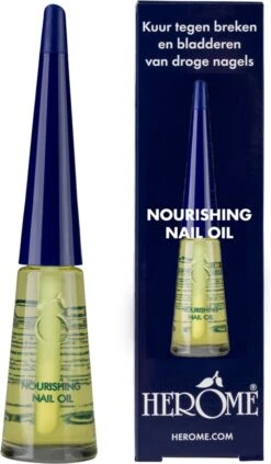 Herome Combi-Pack Voedende Nagelolie & Ridge Filling Base Coat (Nourishing Nail Oil & Ridge Filling Base Coat) - Herstelt Nagels, Maakt De Nagels Veerkrachtig & Vult Oneffenheden Op. Maakt De Nagel Egaal En Glad - 2*10ml. -Nagelbenodigdheden 700x1200