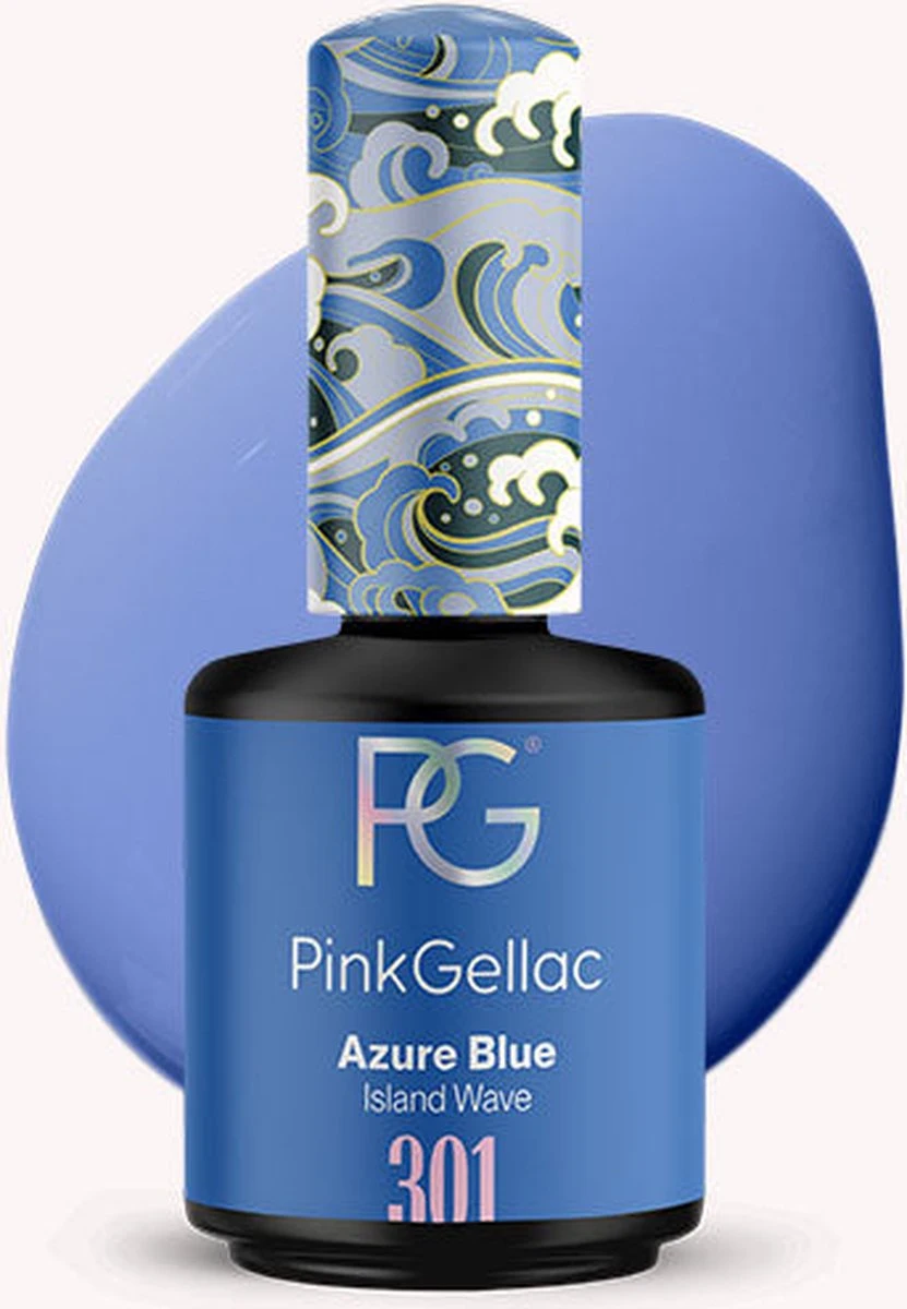 Pink Gellac - Azure Blue - Gellak - Vegan - Blauw - Creamy Finish - 15 ml Pink Gellac - Azure Blue - Gellak - Vegan - Blauw - Creamy Finish - 15 Ml -Nagelbenodigdheden