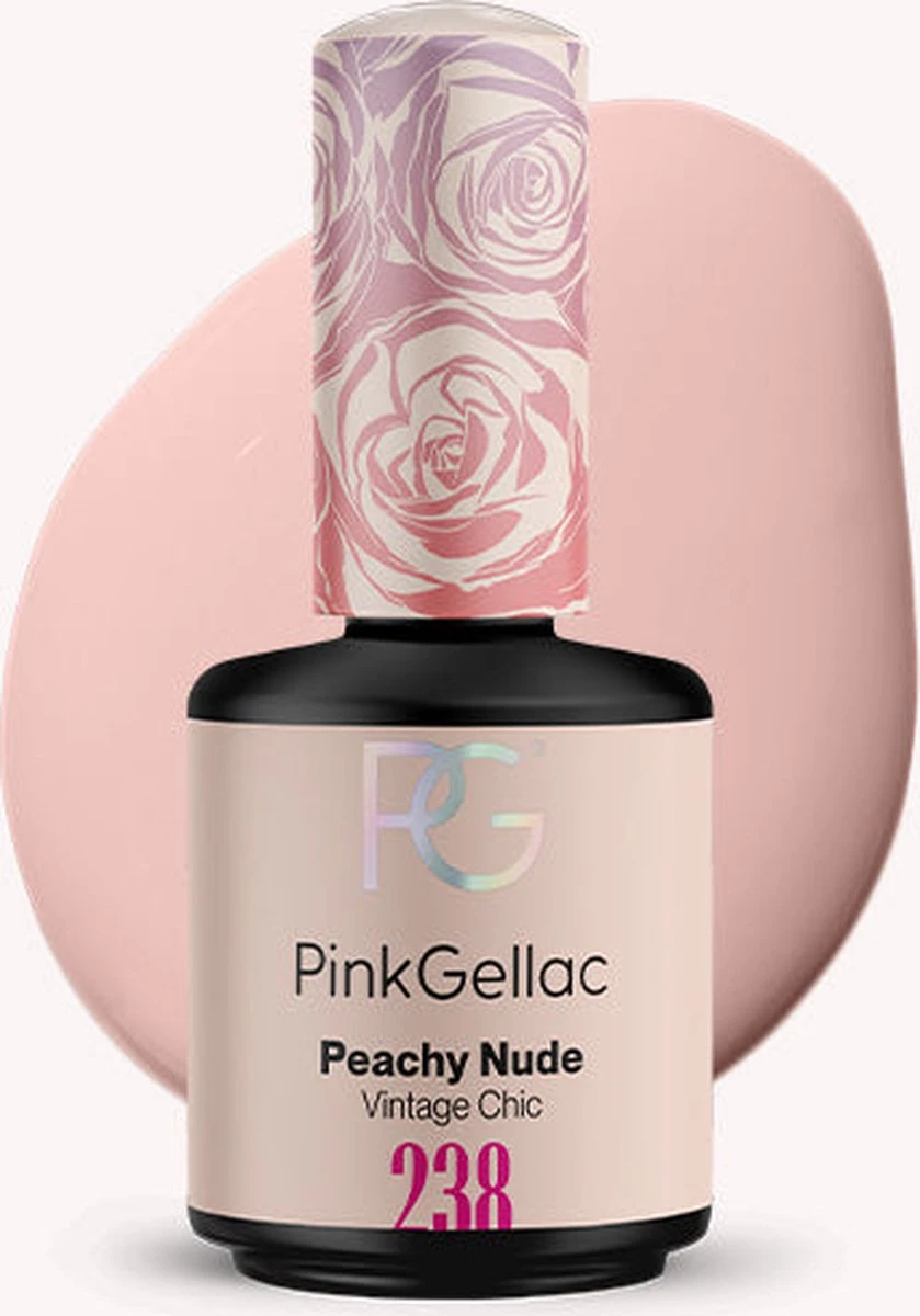 Pink Gellac - Peachy Nude - Gellak - Vegan - Perzik - Glanzend - 15ml Pink Gellac - Peachy Nude - Gellak - Vegan - Perzik - Glanzend - 15ml -Nagelbenodigdheden