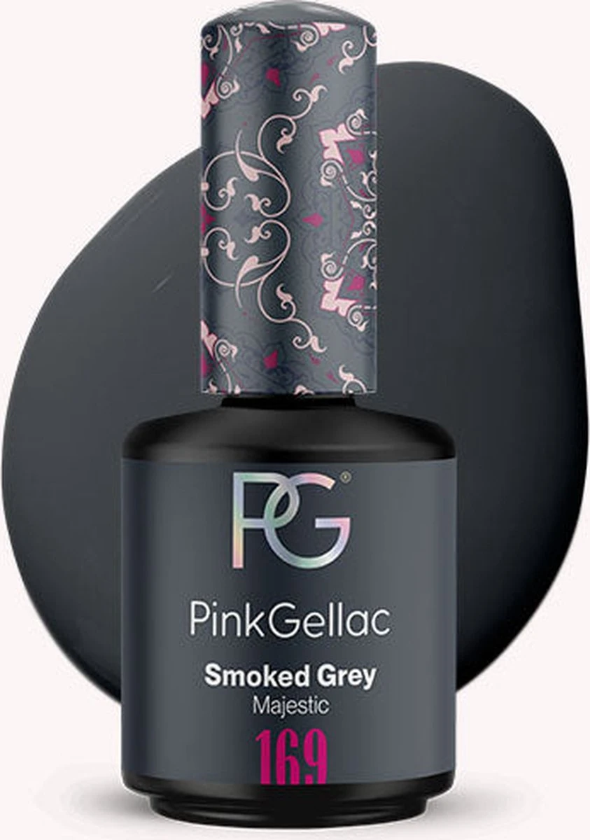 Pink Gellac - Smoked Grey - Gellak - Grijs - 15 ml Pink Gellac - Smoked Grey - Gellak - Grijs - 15 Ml -Nagelbenodigdheden