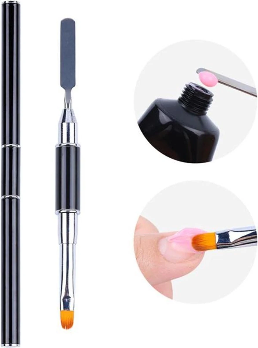 Nagel Polygel tool - Gel penseel - Nail Poly gel tool - 2 in 1 kwast met spatel Nagel Polygel Tool - Gel Penseel - Nail Poly Gel Tool - 2 In 1 Kwast Met Spatel -Nagelbenodigdheden 890x1200 1