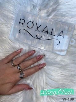 Royala 108 - Oval Long Binnen En Buiten Full Frosted - Full Cover - Nageltips - Nepnagels - Plaknagels - In Assortimentsbox - 120 Stuks 12 Maten - Voor Gellak Acrylnagellak En PolyGel Nagels - Royala Frosted Tips Line -Nagelbenodigdheden 899x1200 2