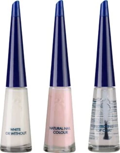 Herome French Manicure Set Pink - Complete Set In 3 Stappen Een French Manicure - Met Een Pink Kleurlak, Een Witte Nagellak Voor De Nagelranden En Een Top Coat - 3x10ml. -Nagelbenodigdheden 941x1200