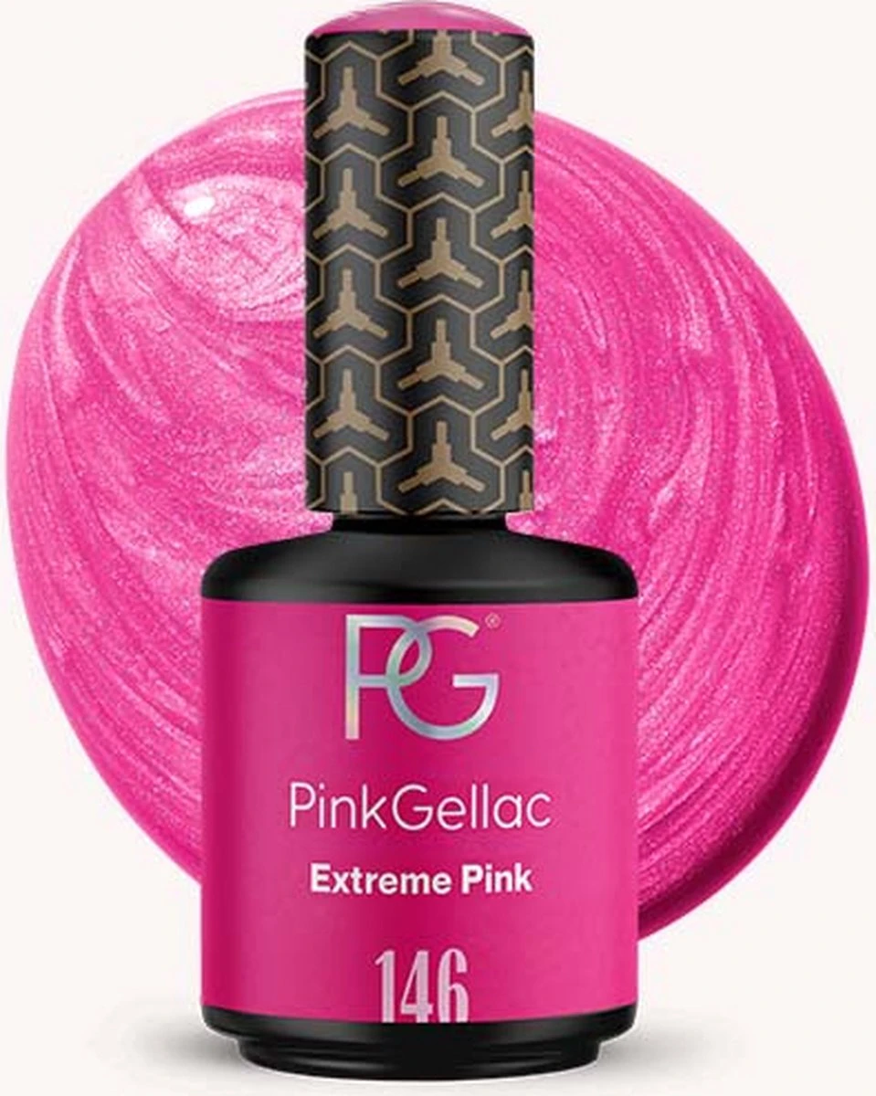 Pink Gellac - Extreme Pink - Gellak - Vegan - Roze - Glanzend - 15ml Pink Gellac - Extreme Pink - Gellak - Vegan - Roze - Glanzend - 15ml -Nagelbenodigdheden