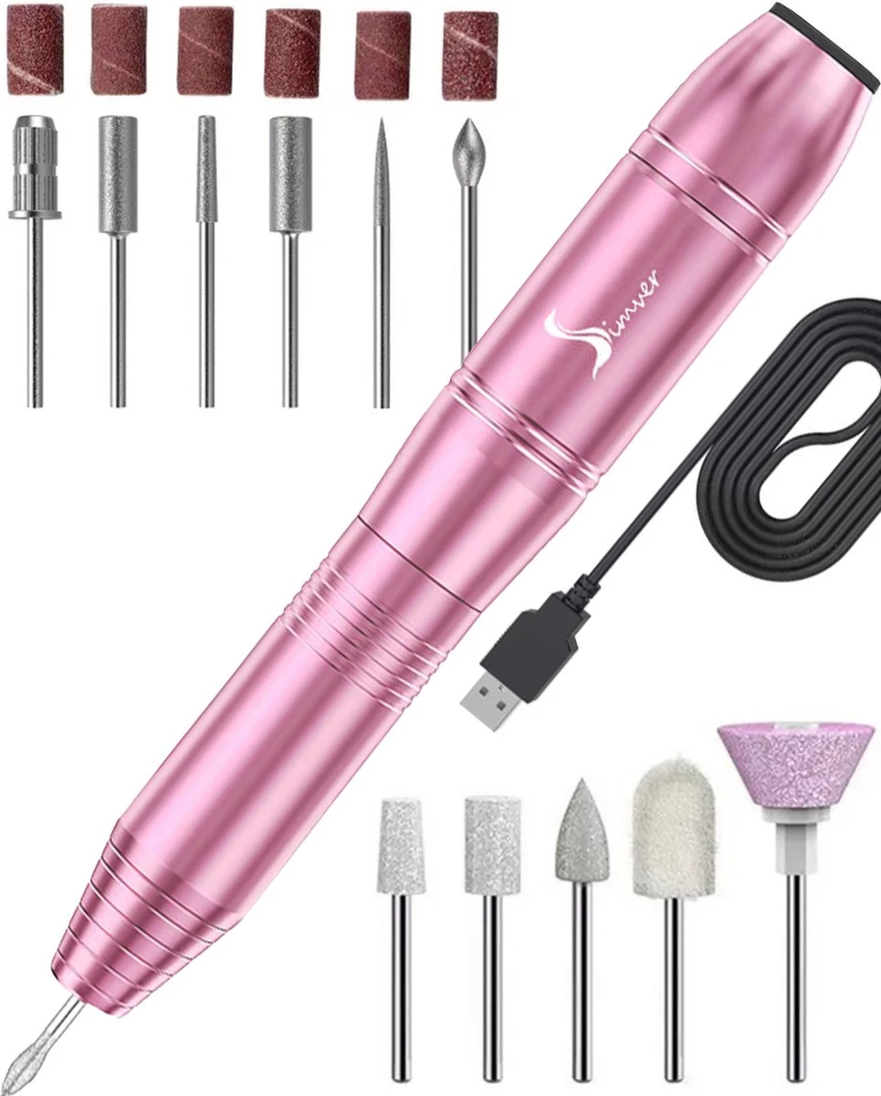 Simver Elektrische Nagelfrees - 11 Nagelvijl Bitjes en 56 Schuurrolletjes - Manicure / Pedicure - Roze - Cadeautip - Kerstcadeau Simver Elektrische Nagelfrees - 11 Nagelvijl Bitjes En 56 Schuurrolletjes - Manicure / Pedicure - Roze - Cadeautip - Kerstcadeau -Nagelbenodigdheden 965x1200 2