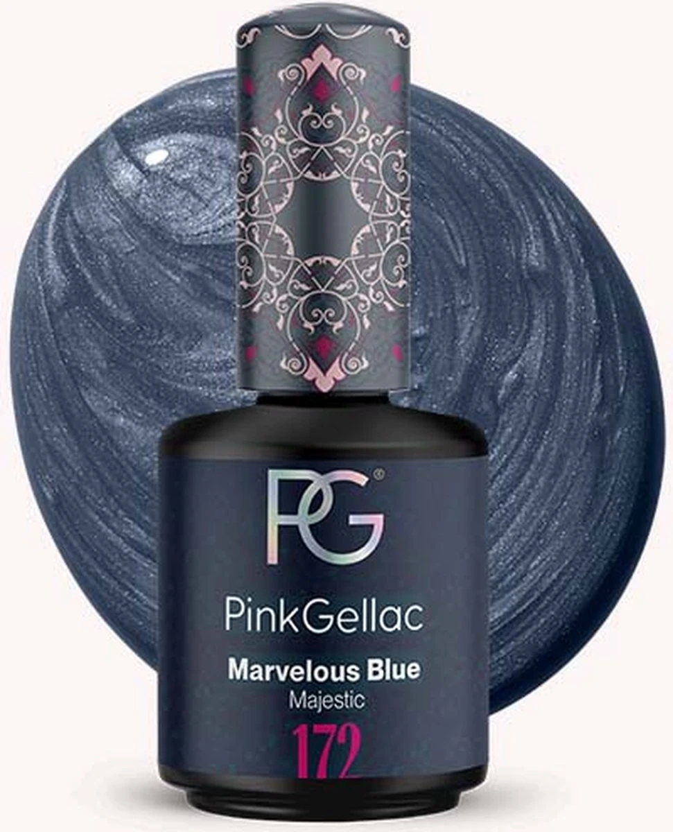 Pink Gellac - Marvelous Blue - Gellak - Vegan - Rood - Parel Finish - 15 ml Pink Gellac - Marvelous Blue - Gellak - Vegan - Rood - Parel Finish - 15 Ml -Nagelbenodigdheden