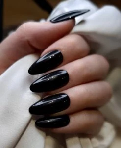 SD Press On Nails - B-Series - Plaknagels - Nagelset 20 Nagels - B49 - Zwart - Gellak - Nagellak - Lang Stiletto Nageltips - Nepnagels Met Lijm - Kunstnagels - Nail Art - Handmade - Valse Nagels - Nagelvijl - Accessoires - Lange Nagels - Zwarte Nagel -Nagelbenodigdheden 983x1200